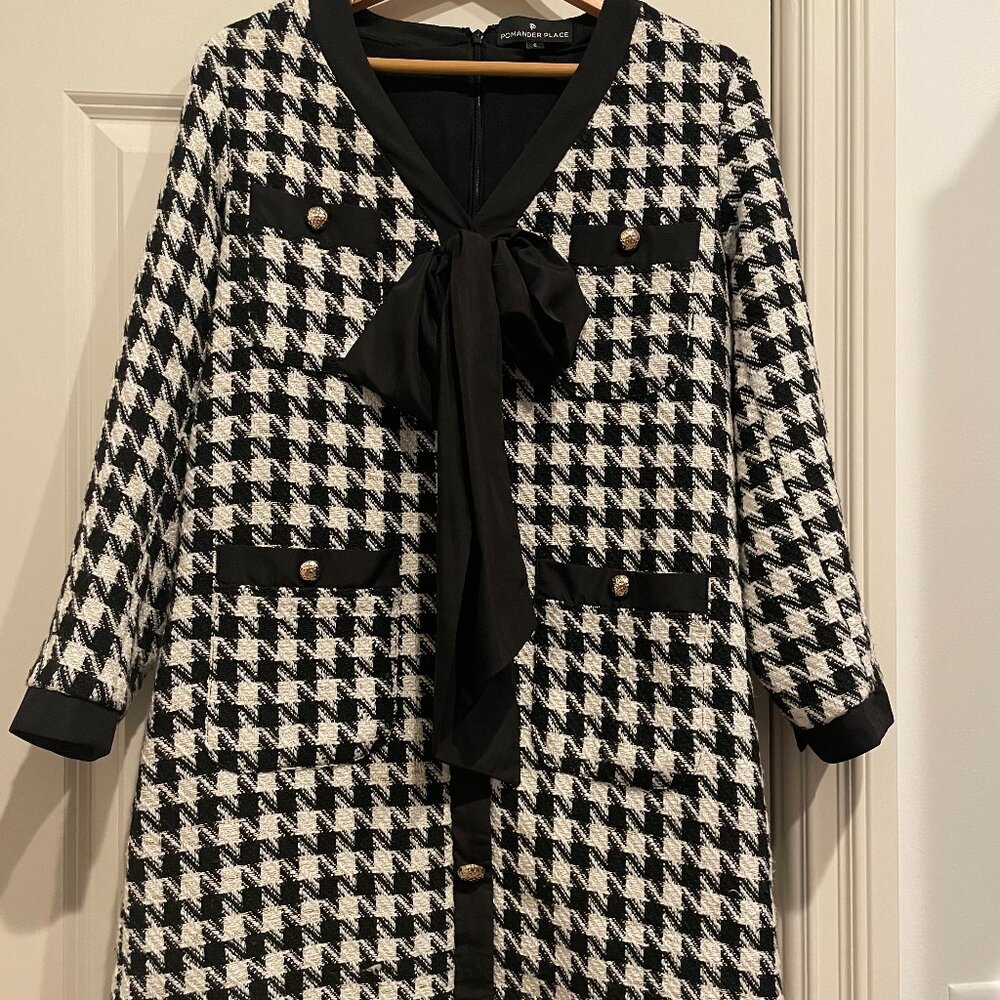 Pomander Place Coco Tweed Bow Dress